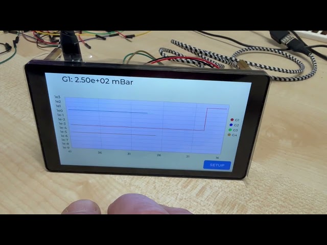 ESP32P4 NANO used as 4 channel Vacuum meter