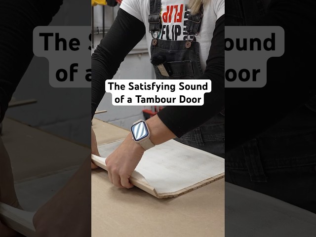The Satisfying Sound of a Tambour Door  #woodworking #asmr