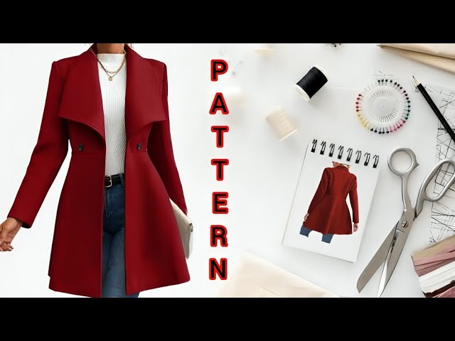 Don’t Miss This 🤩 Easy Coat Pattern Tutorial! Simple Pattern Making Tips for Beginners! 📏✂️