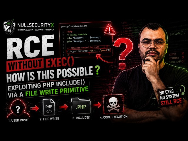 RCE Without exec(): Exploiting PHP Include() via a File Write Primitive