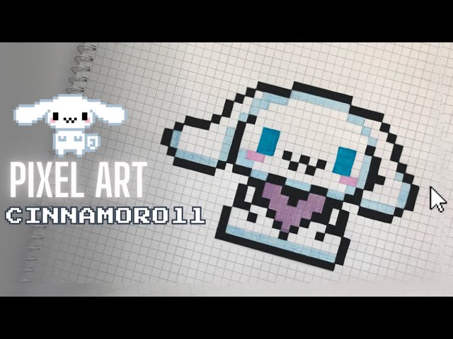Pixel Art Tutorial: Drawing CINNAMOROLL Step By Step