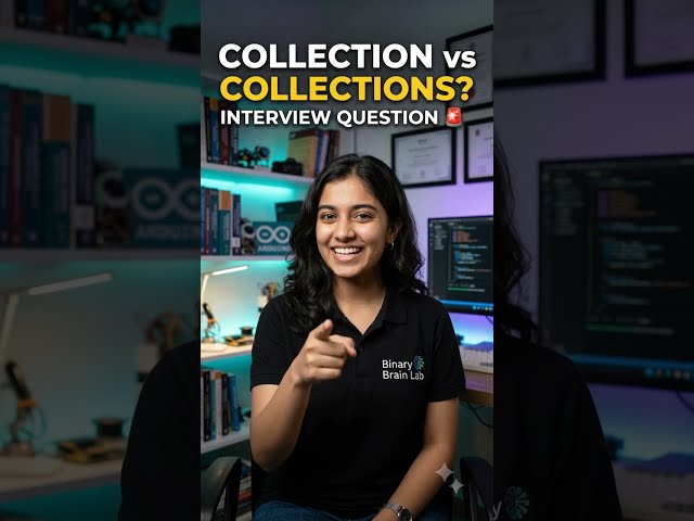 Collection vs Collections in Java 🔥 | Java Interview Question #shorts  #binarybrainlab