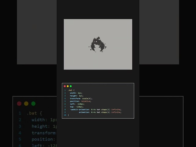 Create flying bats with HTML, CSS, and Javascript