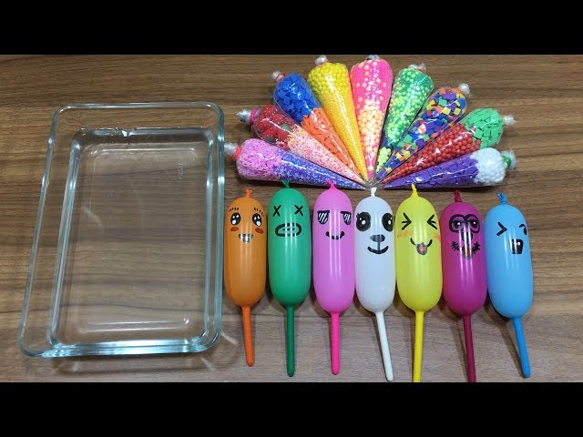 Mixing Random Things into Clear Slime !!! Relaxing Slime with Funny Balloons | Slime Videos #159