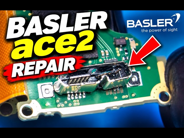 Basler ace 2 Camera Repair – Fixing a Broken Connector & Damaged PCB Traces