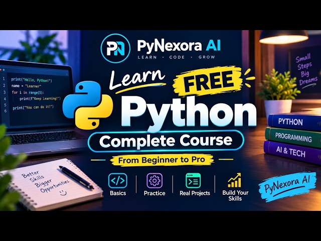 Python complete free course learn Python step by step #learning #coding @PyNexoraAI #python