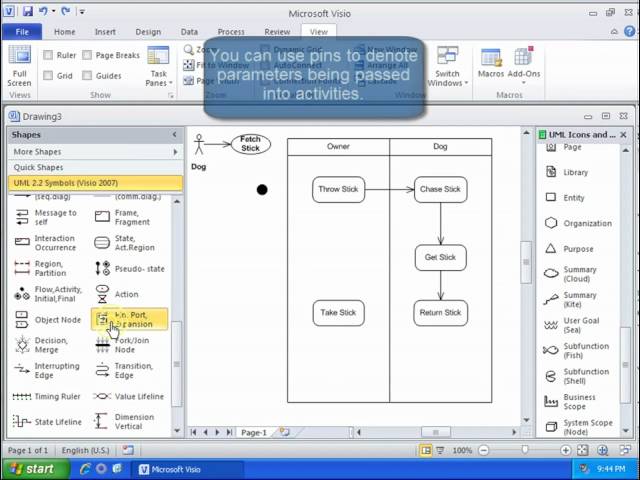 UML Tutorial: Activity Diagram with Visio 2010