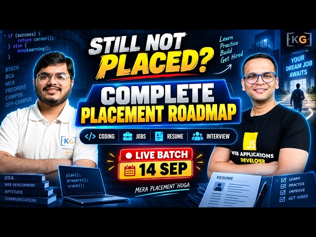 Complete Placement Preparation Roadmap 2026 | Aptitude, Coding, Resume, Interview & Jobs