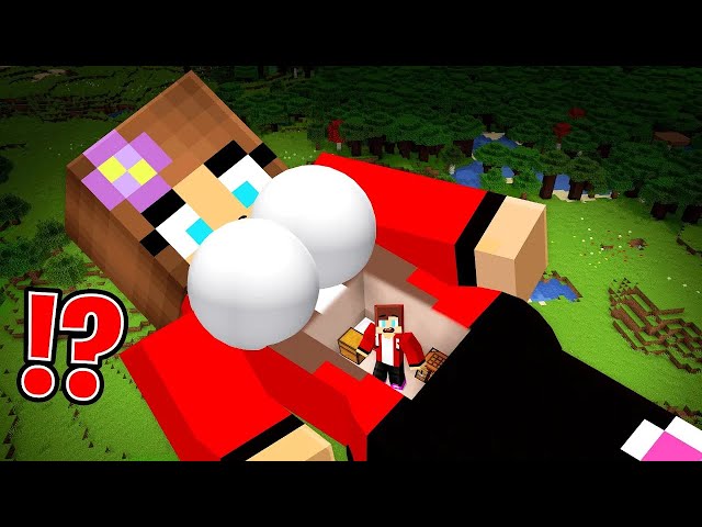 JJ Build House Inside Girl Giant in Minecraft - Maizen