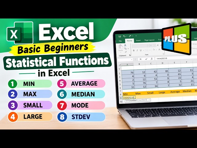 Excel Statistical Functions for Beginners – 8 Must-Know Functions