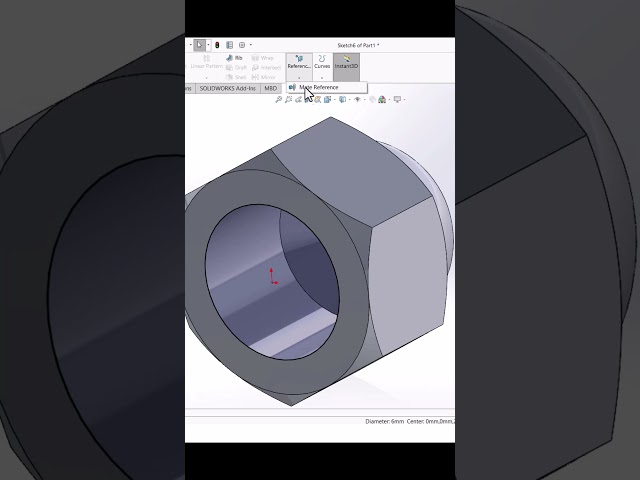Design a Blind Nut in SolidWorks | Quick Tutorial