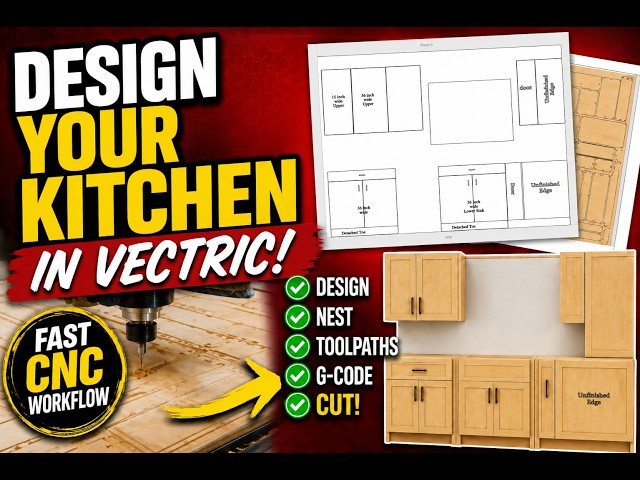 Design a Wall of Cabinets in Vectric | From Layout to G-Code