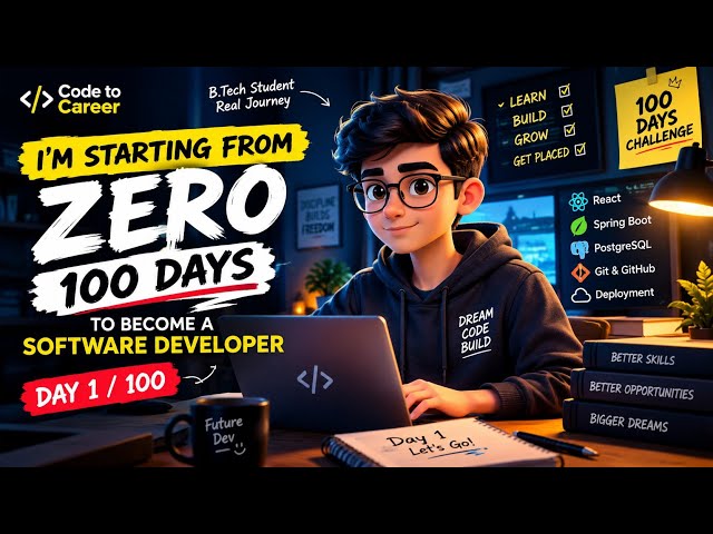I’m Starting From ZERO — 100 Days to Become a Software Developer | Day 1