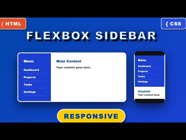 Flexbox Sidebar Layout | Responsive HTML & CSS Tutorial for a Real Client