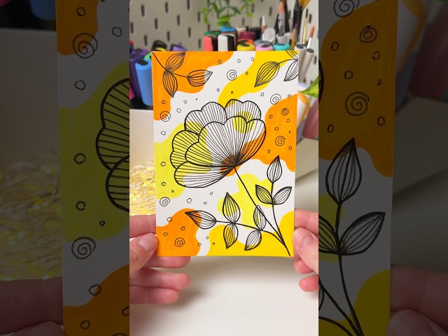 Boho Art Tutorial for Beginners 🌼 #shorts #artshorts