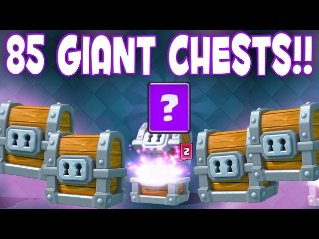 Clash Royale - MONSTEROUS GIANT CHEST OPENING! Opening 85 Giant Chests!