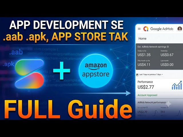 How to Make & Publish Android App (.aab/.apk) on Amazon App Store | AdMob Earning Guide  🚨zero cost🚨