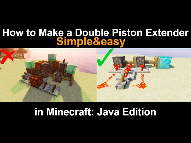 How to make a double piston extender in Minecraft: Java edition (Full Tutorial)
