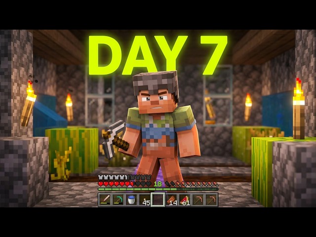 How a Noob Survived Day 7 in Minecraft