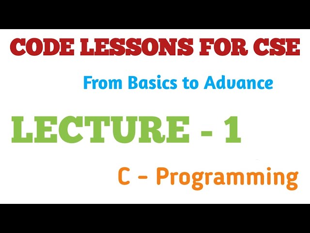 C- programming course || Lecture-1 || overview of the  c-programming language || #c-programming