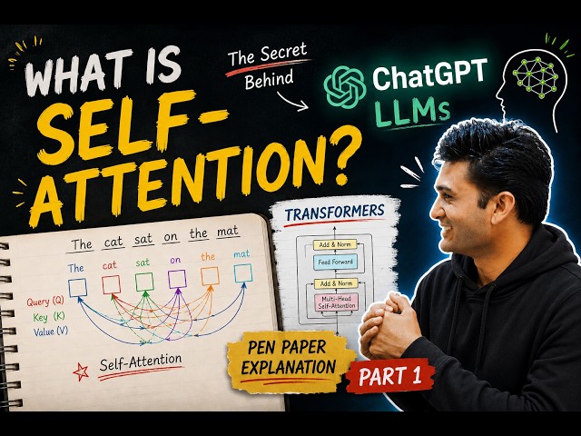 What is Self-Attention? | The Secret Behind ChatGPT LLMs | Transformers| Pen Paper Explanation Part1