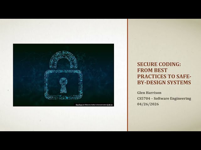 CS5704 Project 3  Secure Coding Presentation