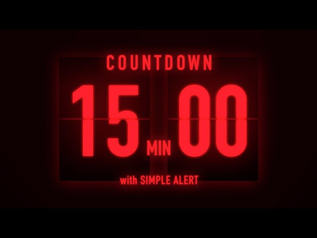 15 Minutes Flip Clock Timer / With Simple Alert 🚨