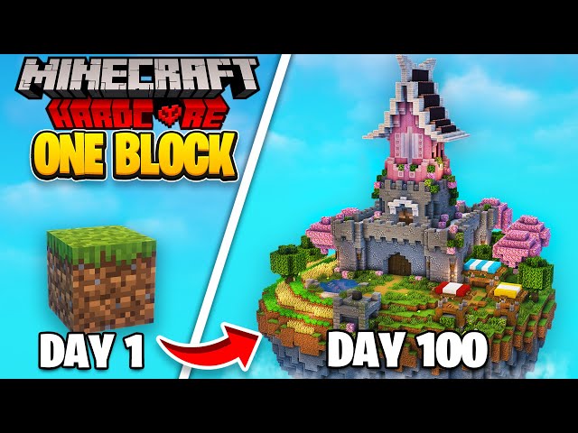 I Spent 100 Days on ONE BLOCK SKYBLOCK in Minecraft 1.21