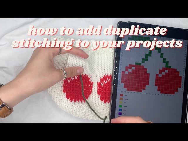 how to do duplicate stitching knitting | knitting tutorial
