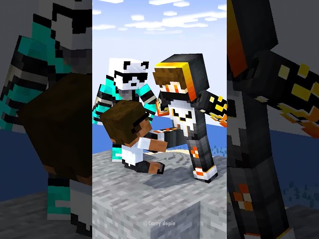 Carry Vs Volcano #minecraftshorts #minecraft
