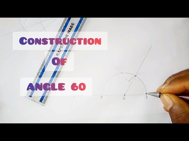 HOW TO CONSTRUCT ANGLE 60 DEGREE in | Technical drawing | Basic Technology