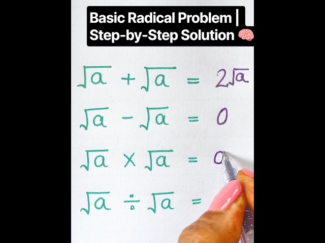 Radical Basic Problem Solution 🧮✍️ | Easy Maths Trick  #Radicals #MathsProblem #MathsTrick #shorts