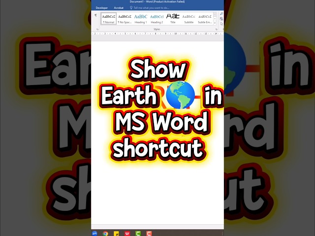 Did You Know This MS Word Earth Symbol Shortcut?  | MS Word Tips & Tricks #Shorts #computer #earth
