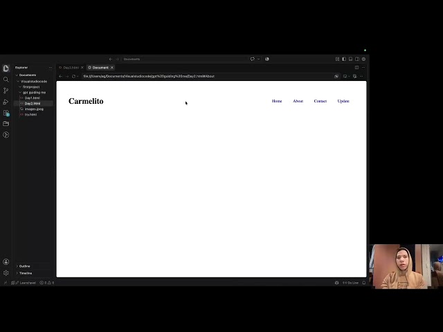 Day 2: Learning HTML & CSS Basics Building My First Website 