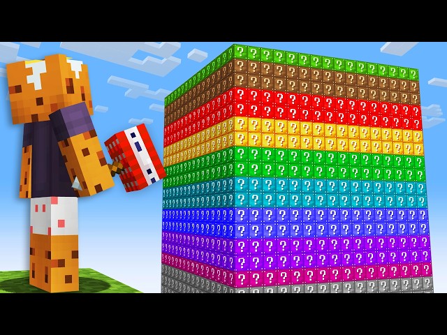 I Survived 100 Days on a Lucky Block ONE CHUNK in Minecraft Hardcore