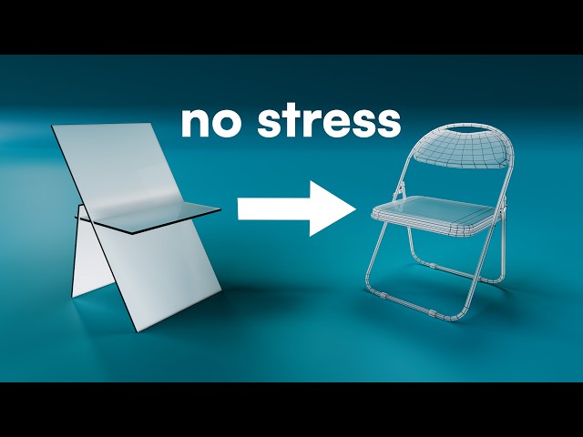 Model in Blender but without stress