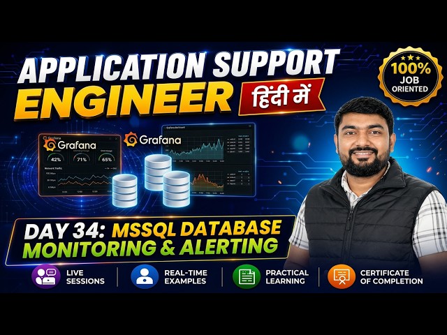 Day 34 Grafana Lab-2 MSSQL Database Monitoring Dashboard & Alerting | SQL Server Real-Time Scenarios