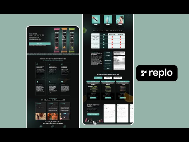 High-Converting Supplement Product Landing Page Design (Replo)