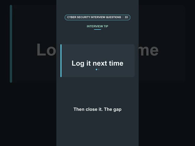 The logs you need aren't there | Cyber Interview #33