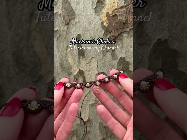 macrame choker 🧚‍♀️ tutorial on my channel #macrame #macramediy #macramechoker #diy