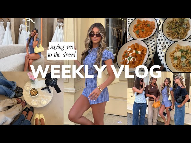 WEEKLY VLOG ❥ picking my wedding dress, grocery haul, cooking healthy meals & more!!