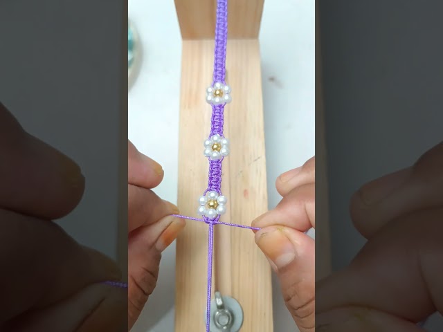 DIY bracelet #macramebracelet #beadedbracelet
