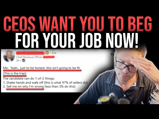 CEOS WANT YOU TO BEG FOR JOBS NOW!
