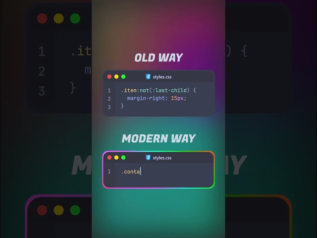 CSS Spacing: Old way's margin vs. Modern gap property! 🚀 #CSS #Flexbox #WebDev