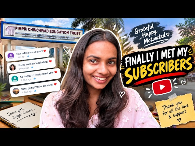 Finally, I met My SUBSCRIBERS | PCCOE Vlog | Day 29/100