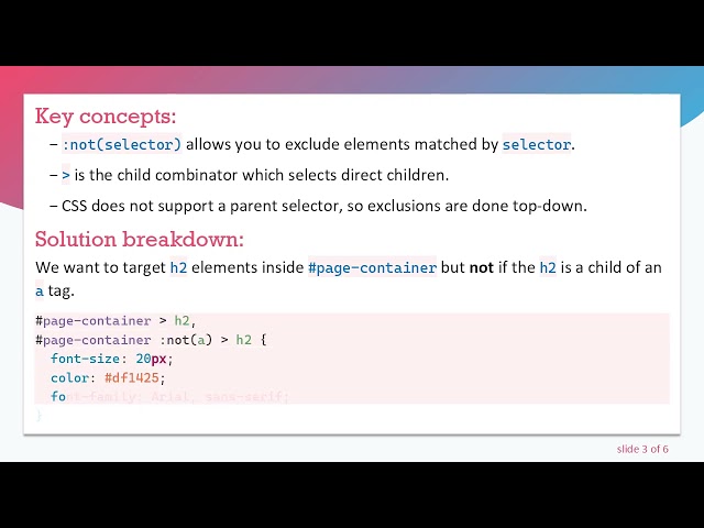 How to Exclude Headings Inside Links Using CSS Selectors