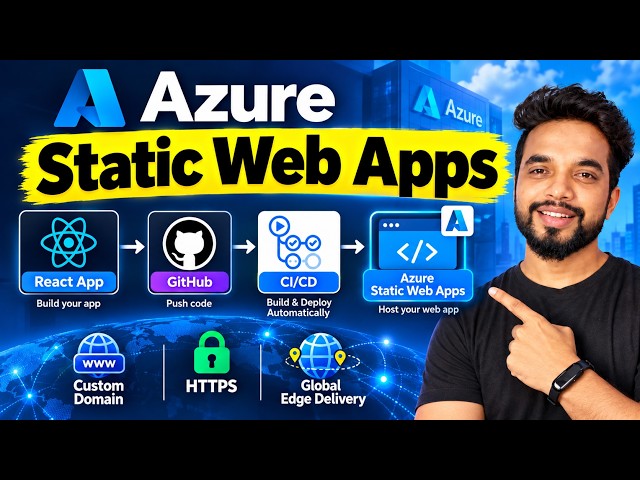 Azure Static Web Apps Tutorial for Beginners | React + CI/CD + GitHub Actions [HINDI]