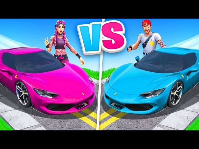 GIRL vs BOY Car CHALLENGE on FORTNITE