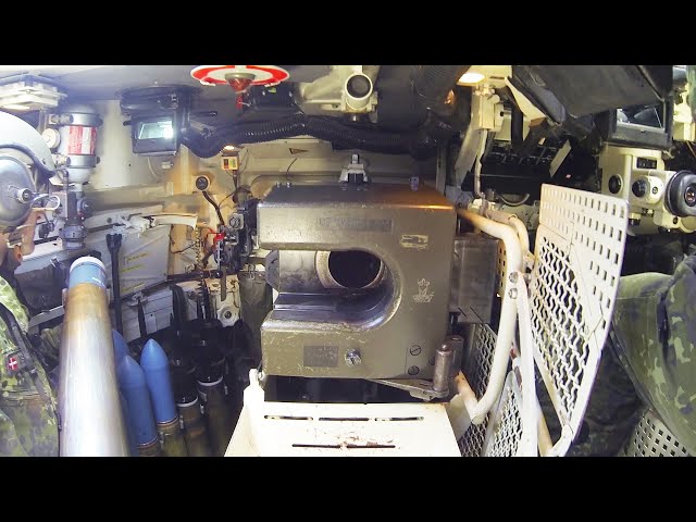 Inside the Leopard 1A5 - Tank Gunnery Loading