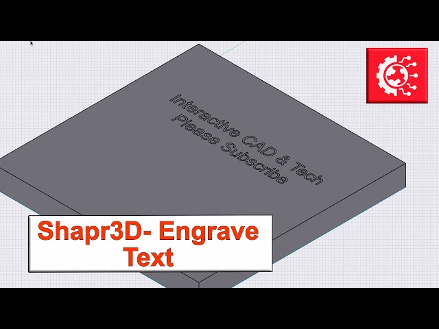 Shapr3D Tutorial: How to Engrave Text in a Part